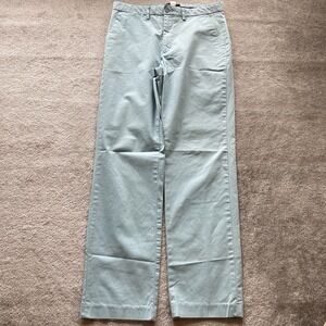 BLACK Saks‎ Fifth Avenue blue Cotton year round flat Straight Dress Pants Sz 33